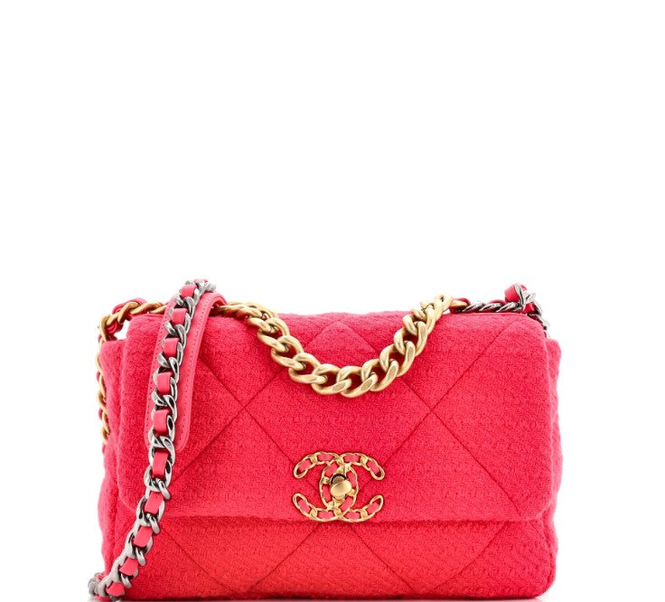 Chanel 19 Flap Bag Quilted Tweed Medium