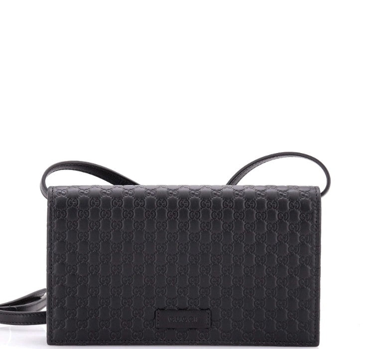 Gucci Wallet on Strap Microguccissima Leather