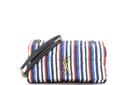 Saint Laurent Jamie Flap Bag Quilted Printed Silk Medium