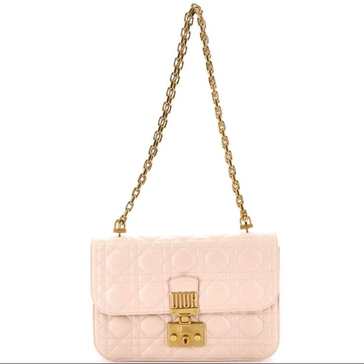 Christian Dior Dioraddict Flap Bag Cannage Quilt Lambskin Medium