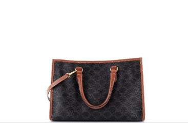 Celine Horizontal Cabas Tote Triomphe Coated Canvas Mini