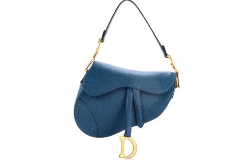 Christian Dior Saddle Handbag Leather Medium