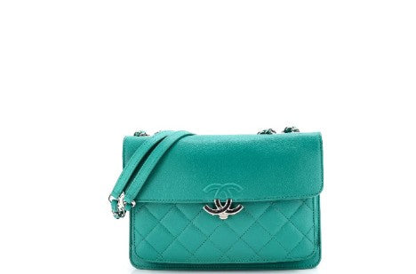 Chanel CC Box Flap Bag Quilted Caviar Small
