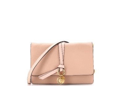 Chloe Alphabet Chain Clutch Bag Leather