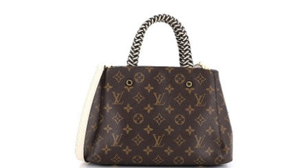 Louis Vuitton Braided Handle Montaigne Handbag Monogram Canvas BB