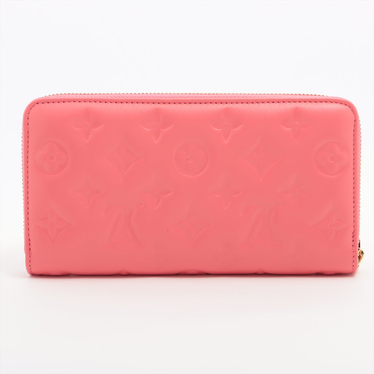 Louis Vuitton Monogram Emboss Zippy Wallet M83212 Pink Zip Round Wallet