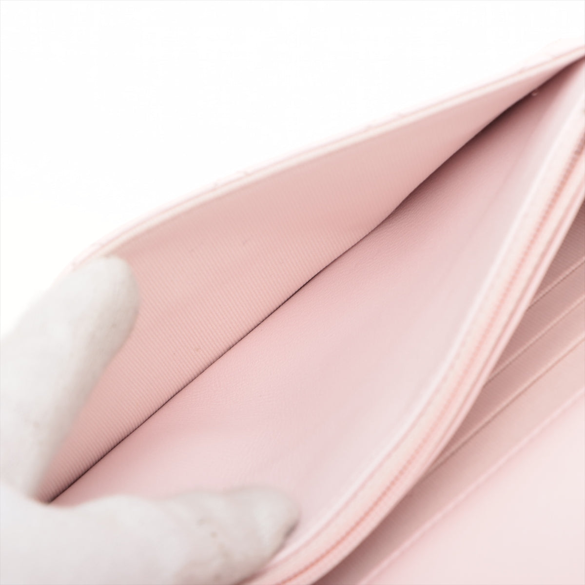 Chanel Matelasse Lambskin Chain Wallet Pearl Pink Gold Metal Fittings