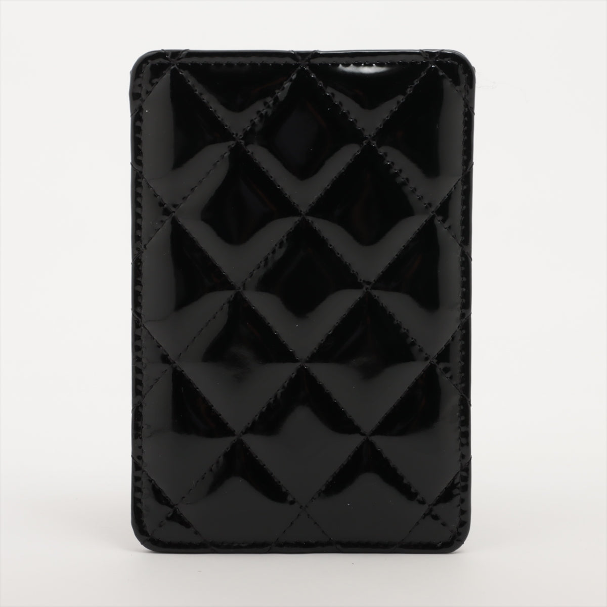Chanel Matelasse Patent Leather Card Case Black