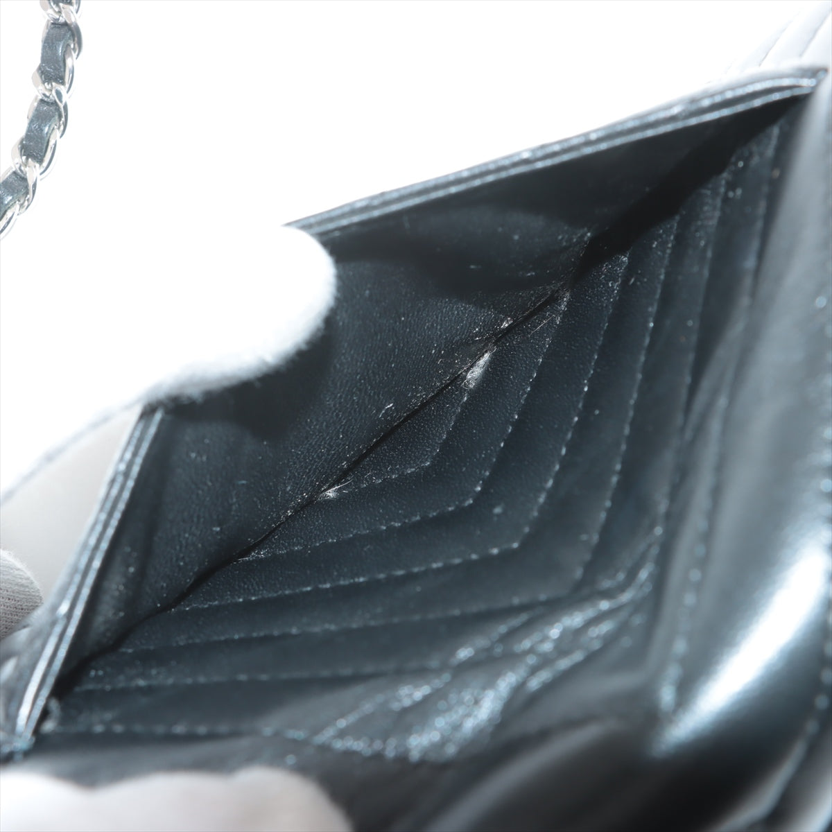 Chanel V Stitch Lambskin Chain Wallet