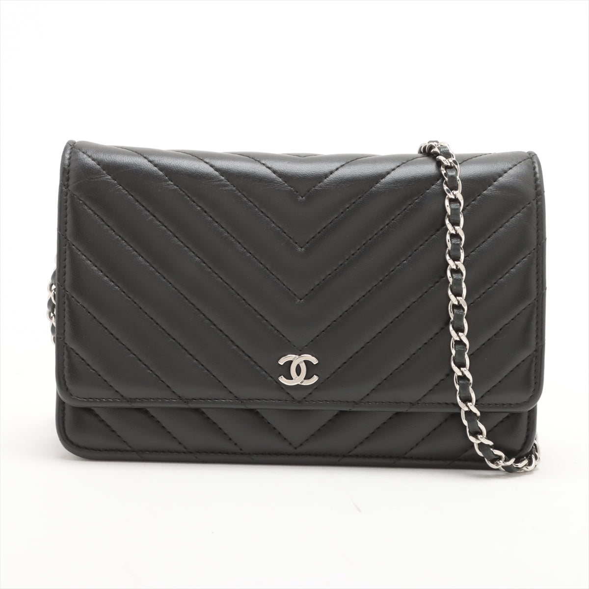 Chanel V Stitch Lambskin Chain Wallet