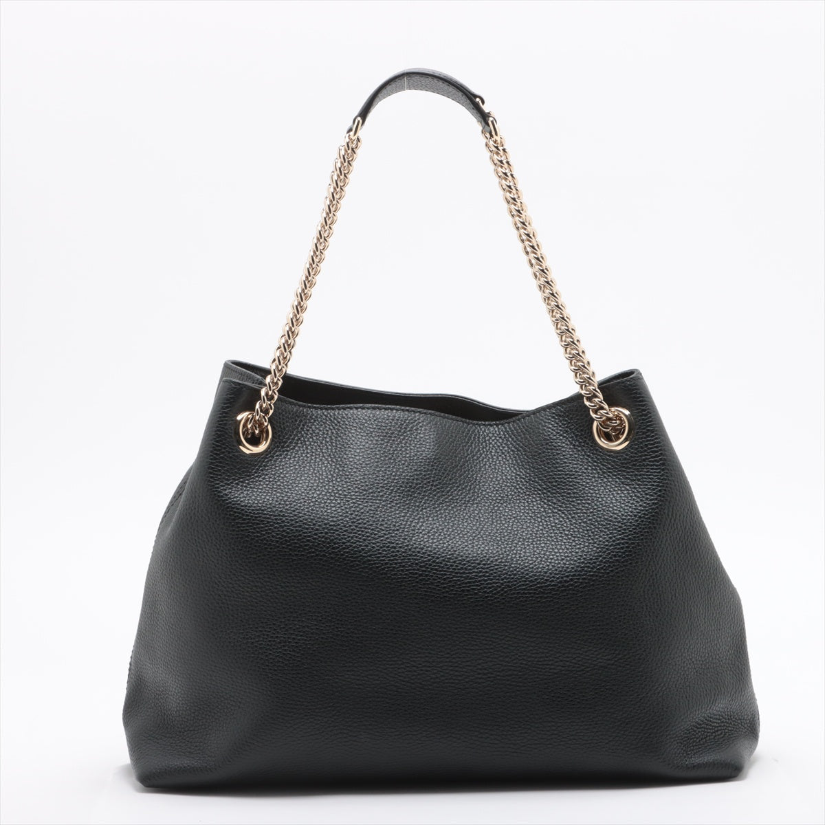 Gucci Soho Leather Chain Tote Bag Black 536196