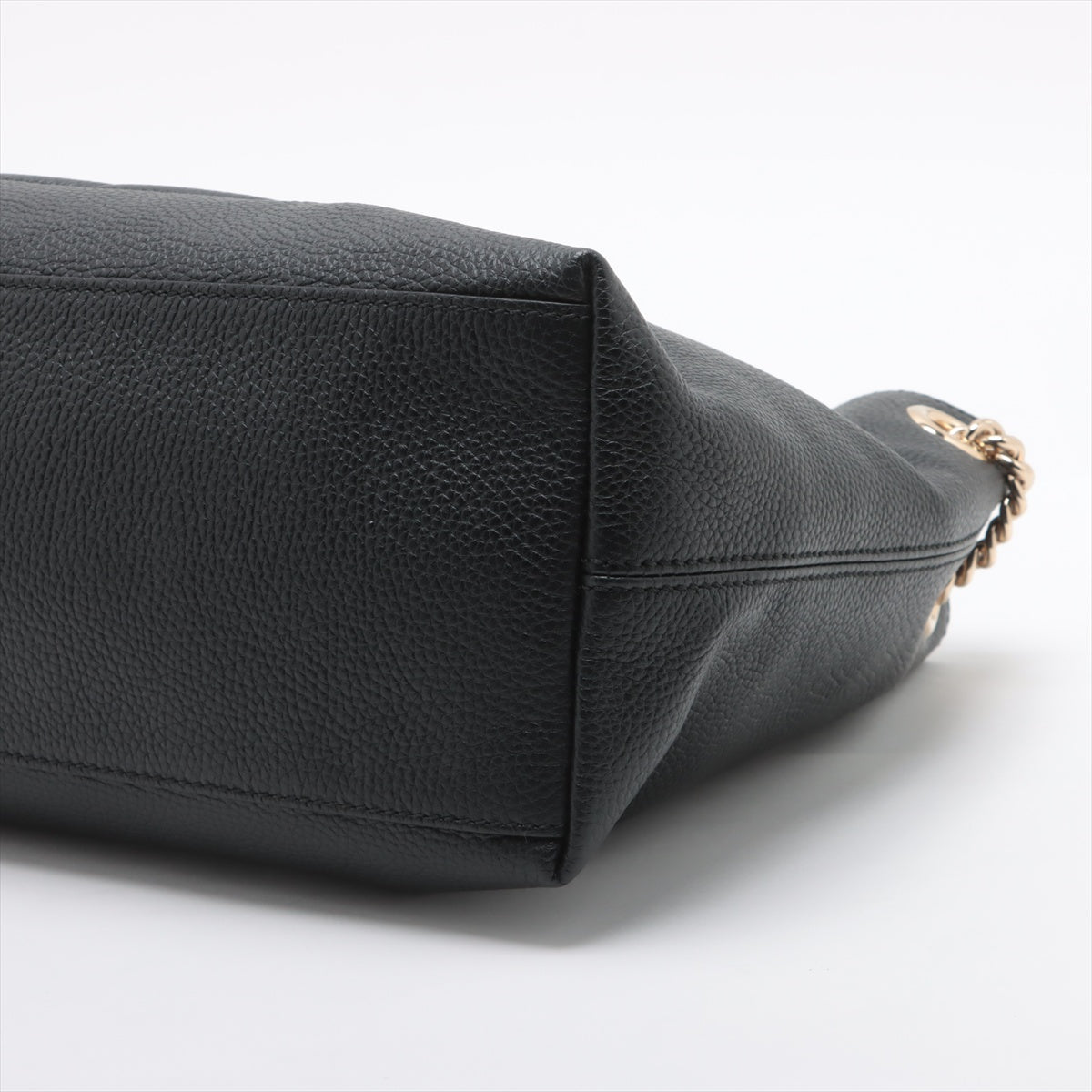 Gucci Soho Leather Chain Tote Bag Black 536196