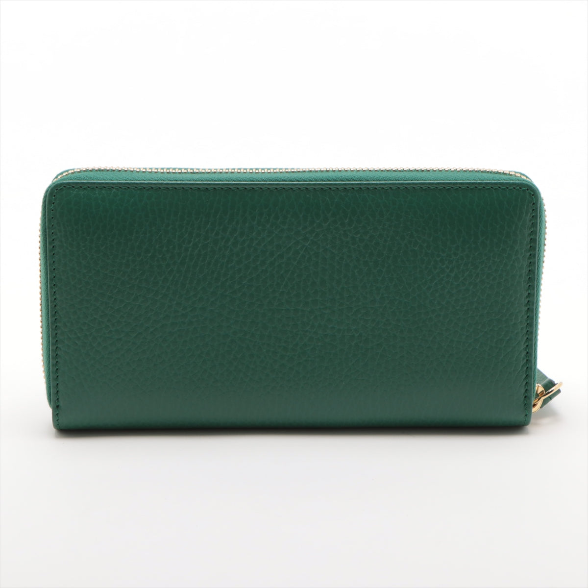 Gucci GG Marmont 456117 Leather Zip Round Wallet Green