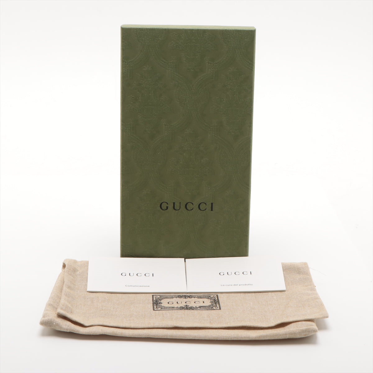 Gucci GG Marmont 456117 Leather Zip Round Wallet Green