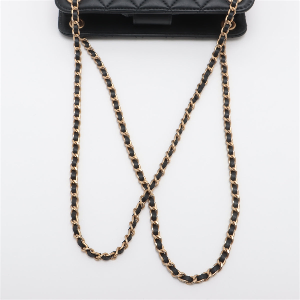 Chanel CHANEL 19 Lambskin Chain Shoulder Bag Black Gold Metal Fittings 30420986