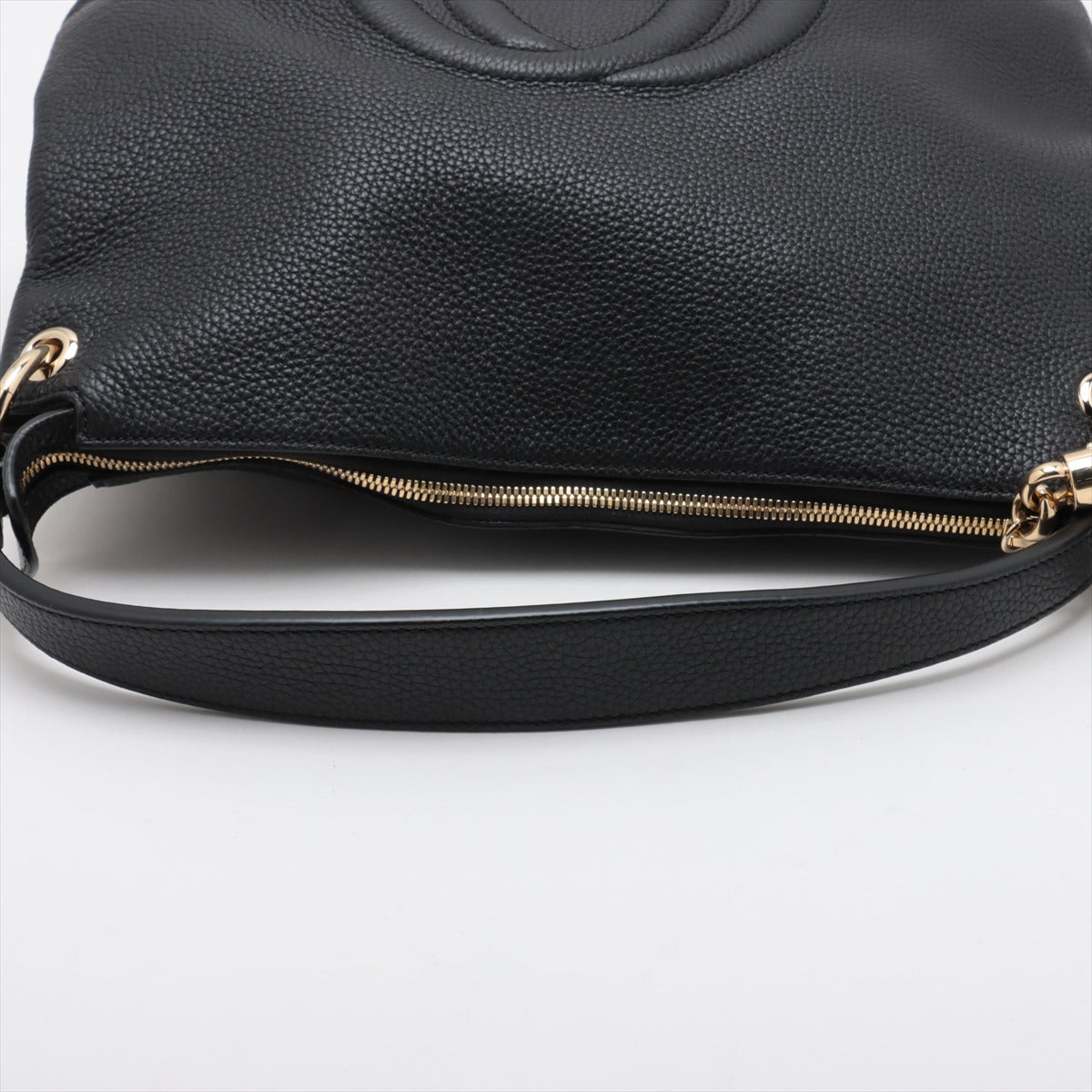 Gucci Soho Leather 2 Way Shoulder Bag Black 536194