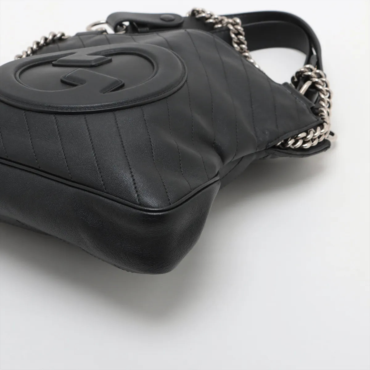 Gucci Blondie Black 2 Way Handbag Leather 751518