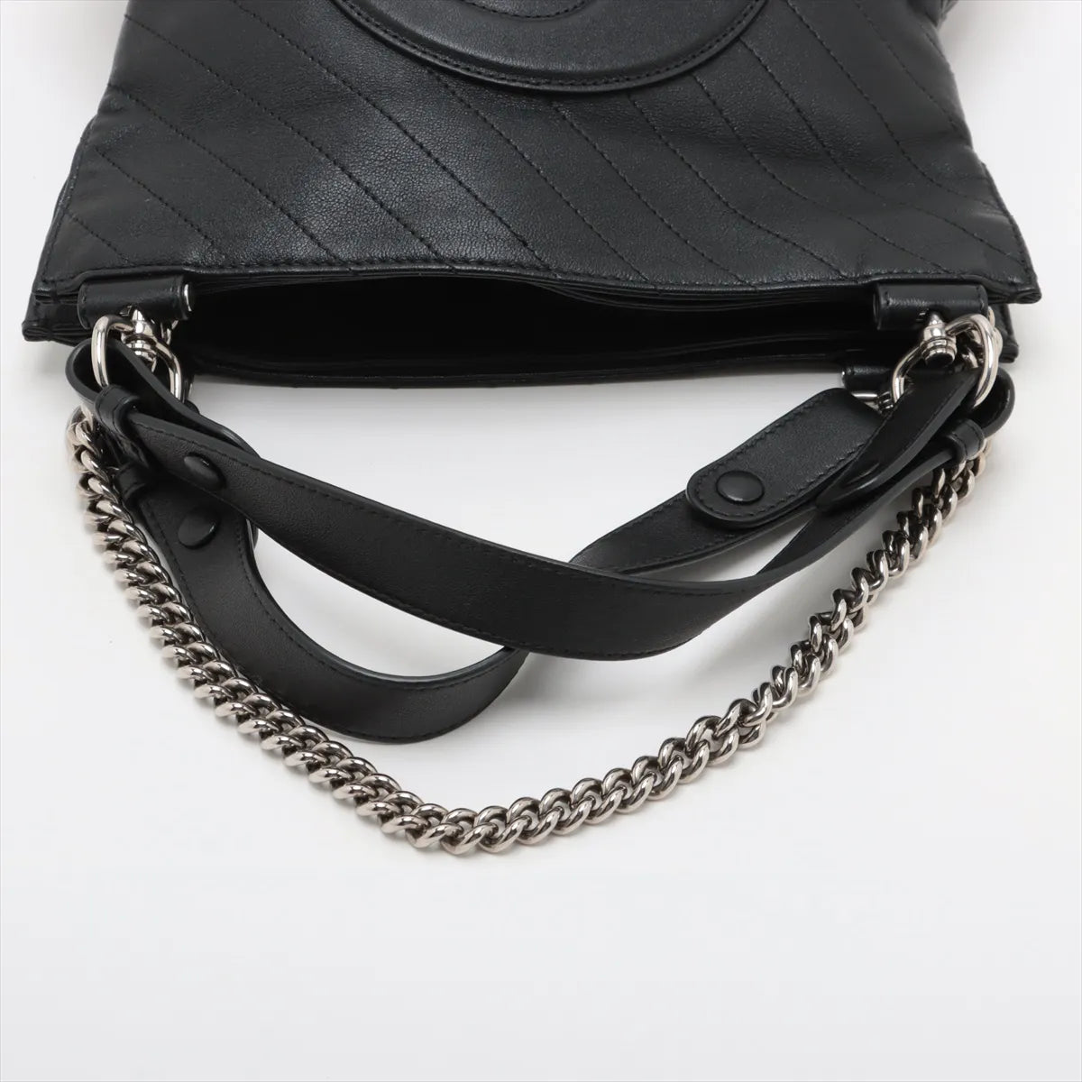 Gucci Blondie Black 2 Way Handbag Leather 751518
