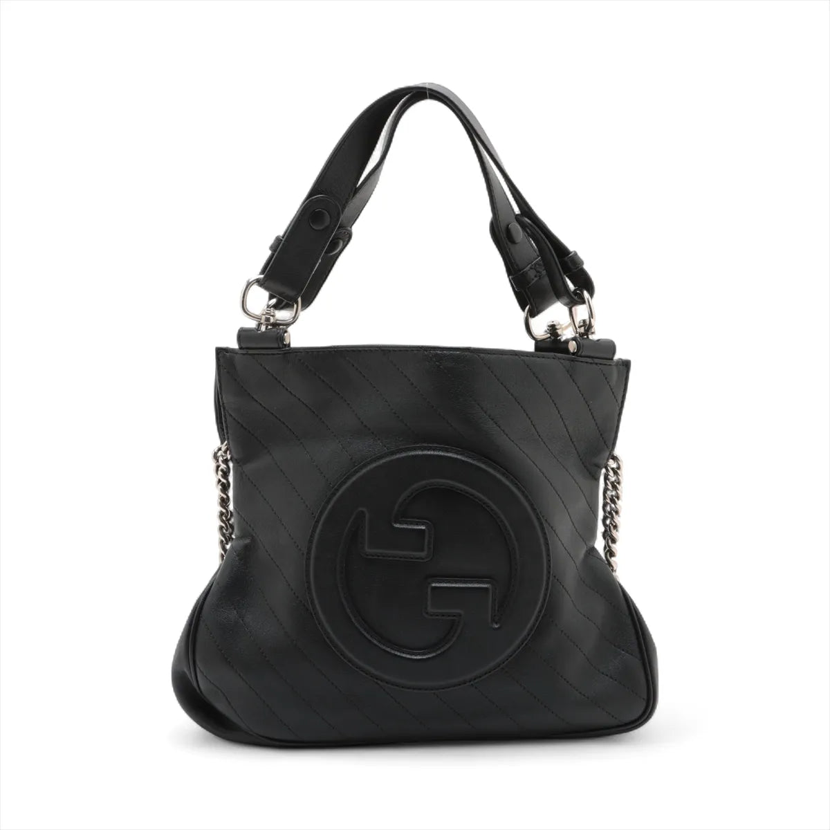 Gucci Blondie Black 2 Way Handbag Leather 751518