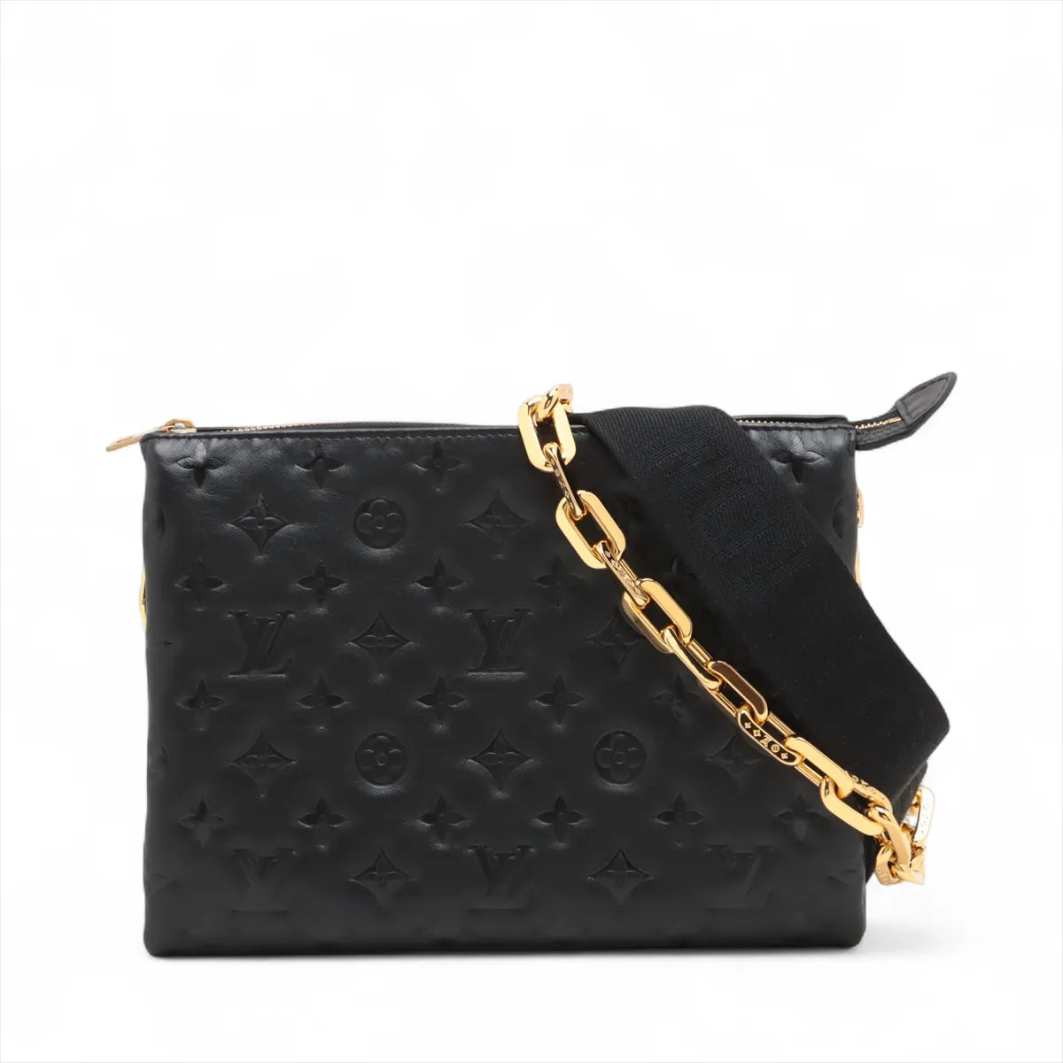 Louis Vuitton Monogram embossed Coussin PM M57790 Black