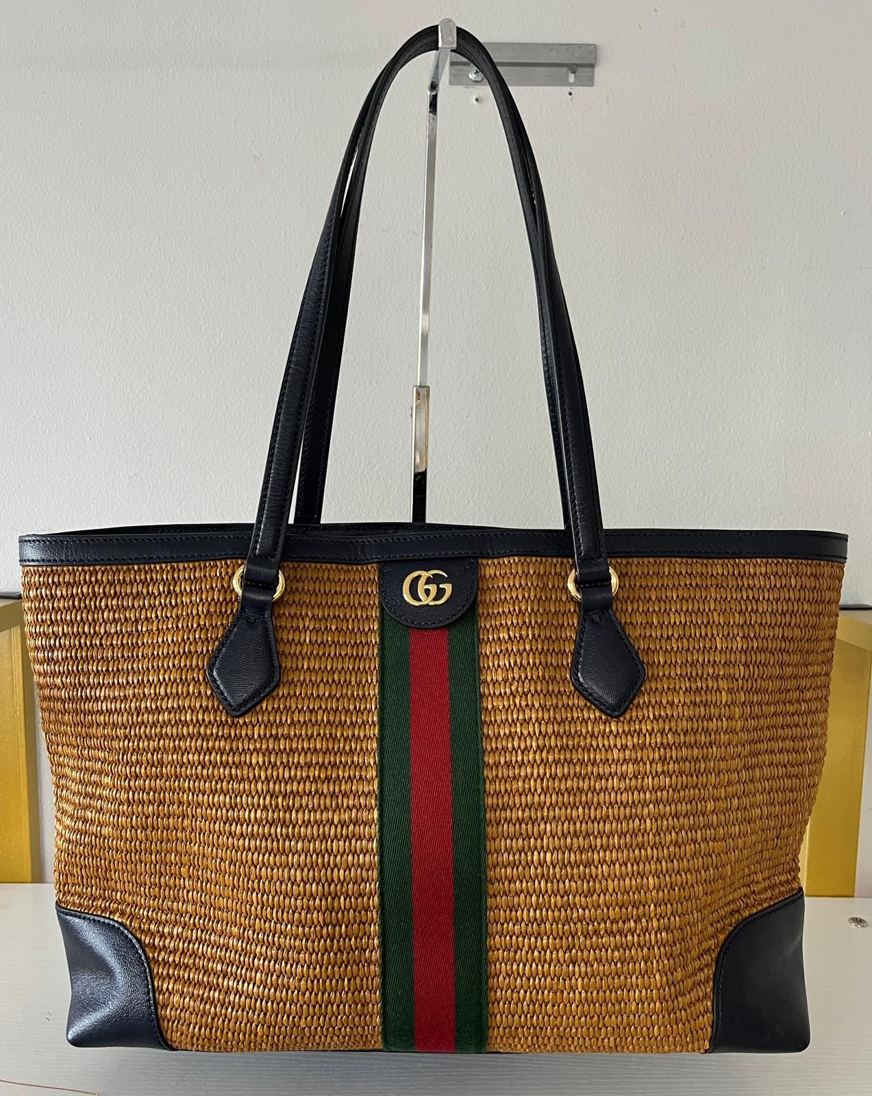 Gucci Raffia Tote