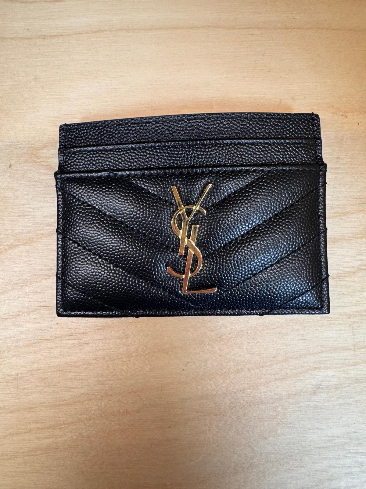 YSL Cassandre Card Case Black