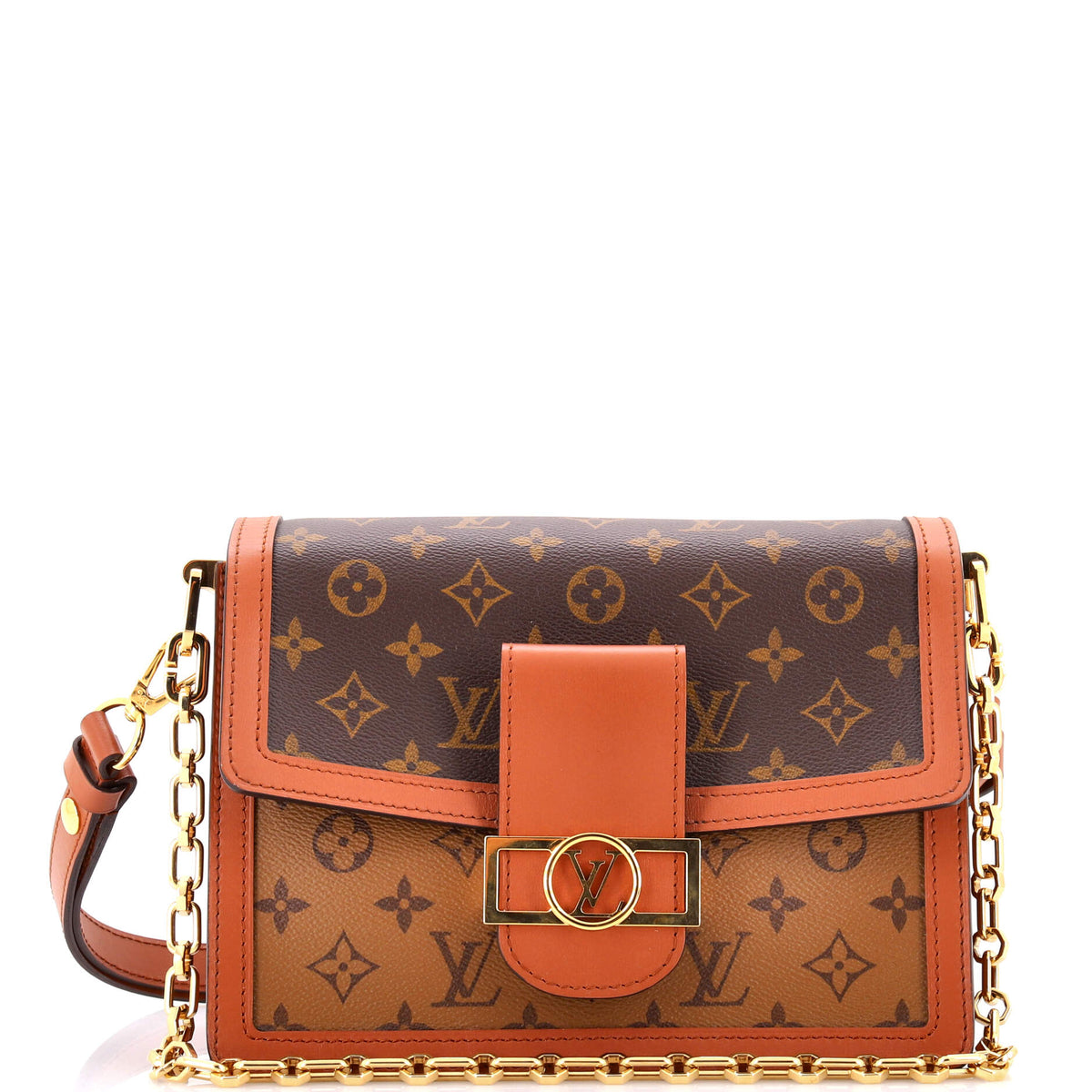 Louis Vuitton Dauphine Shoulder Bag Reverse Monogram Canvas MM