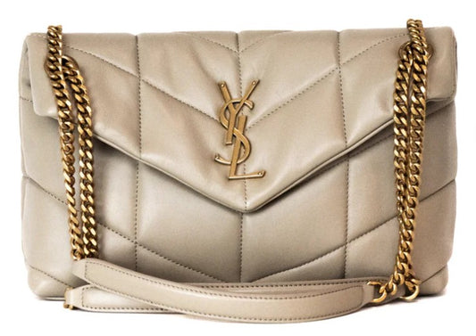 YSL Puffer Toy Dark Beige