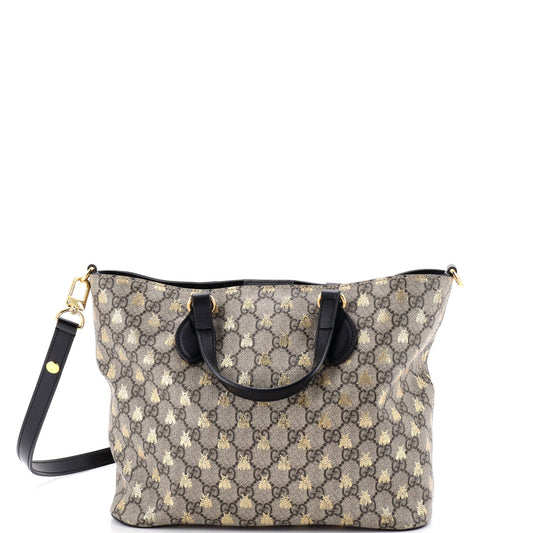 Gucci Convertible Soft Tote Printed GG Coated Canvas Small