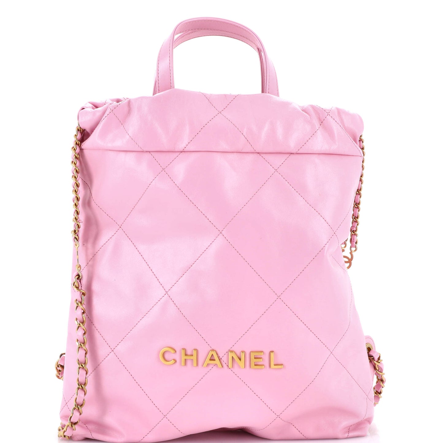 Chanel 22 Chain Backpack Quilted Calfskin Medium