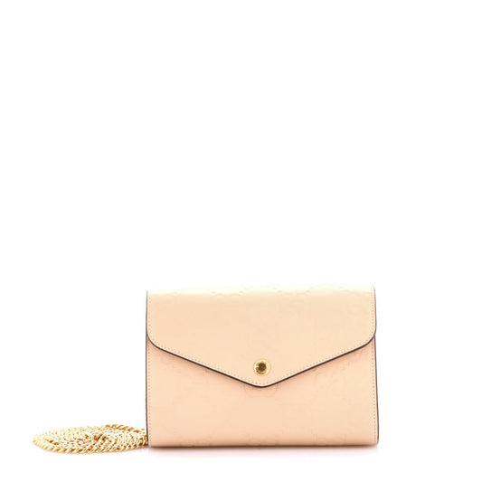 Gucci Envelope Wallet on Chain Guccissima Leather