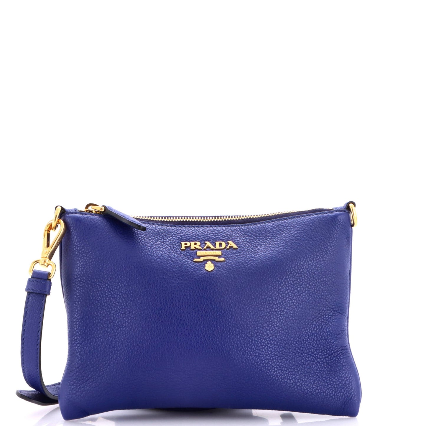 Prada Flat Zip Crossbody Bag Vitello Daino Mini