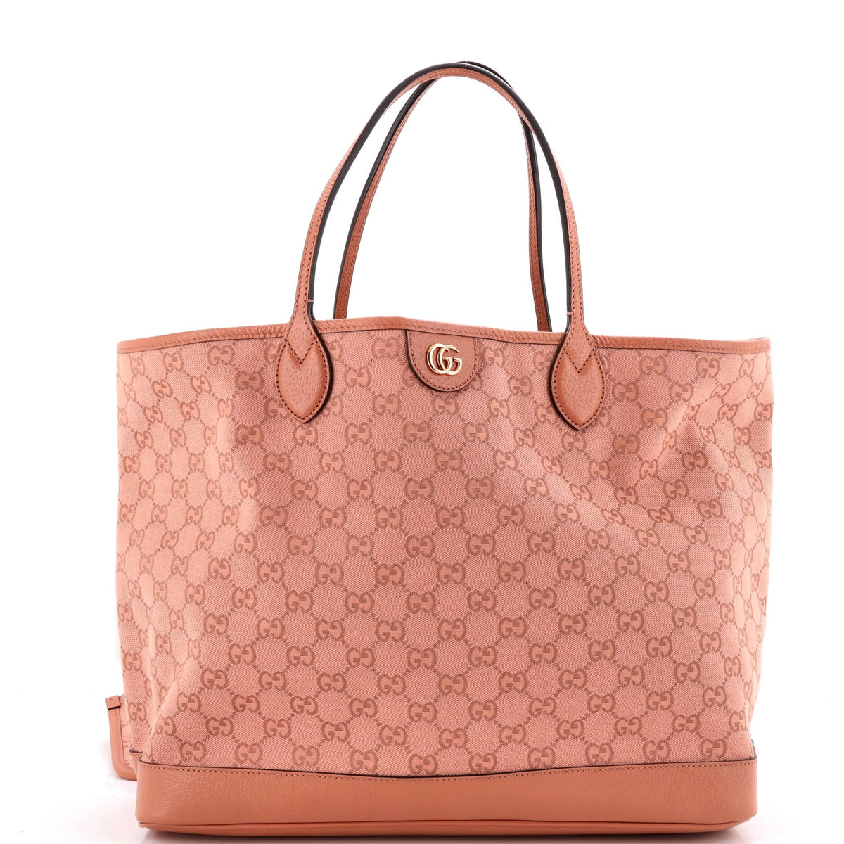 Gucci Ophidia Top Handle Shopping Tote GG Coated Canvas and Leather Medium