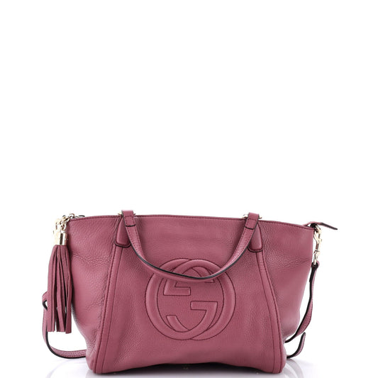 Gucci Soho Convertible Top Handle Bag Leather Small
