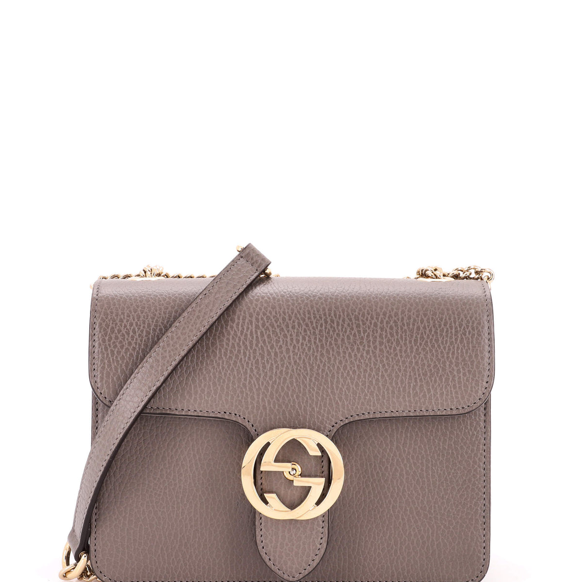 Gucci Interlocking Shoulder Bag Leather Small