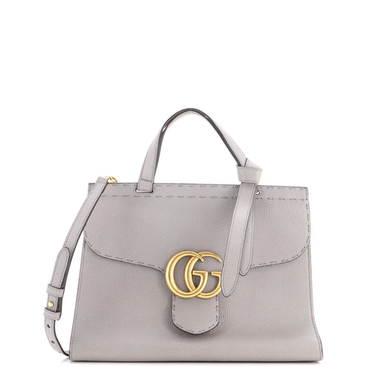 Gucci GG Marmont Top Handle Bag Leather Small