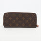 Louis Vuitton Monogram Portofeuille Clemence M60742 Fuschia Zip Round Wallet