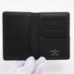 Louis Vuitton Damier Graphite Organizer de Poche N63075 MI0120 Black Pass Holder