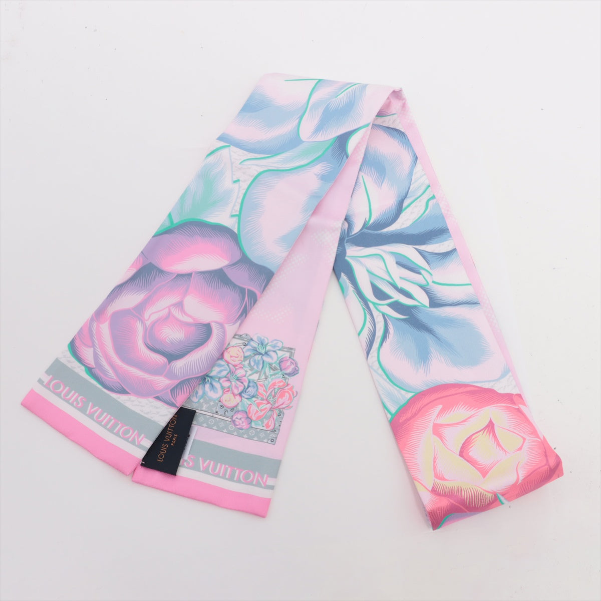 Louis Vuitton M76969 Bandeau Mull fleur HS0261 Scarf Silk Pink