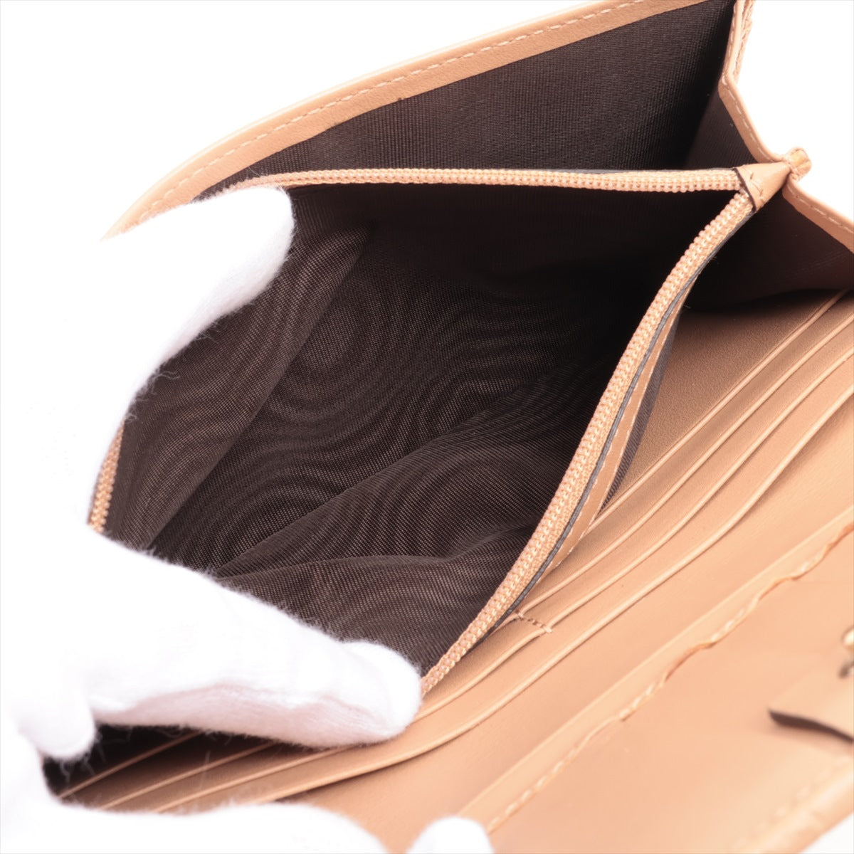 Gucci Micro Guccissima 449396 Leather Long Wallet Nude