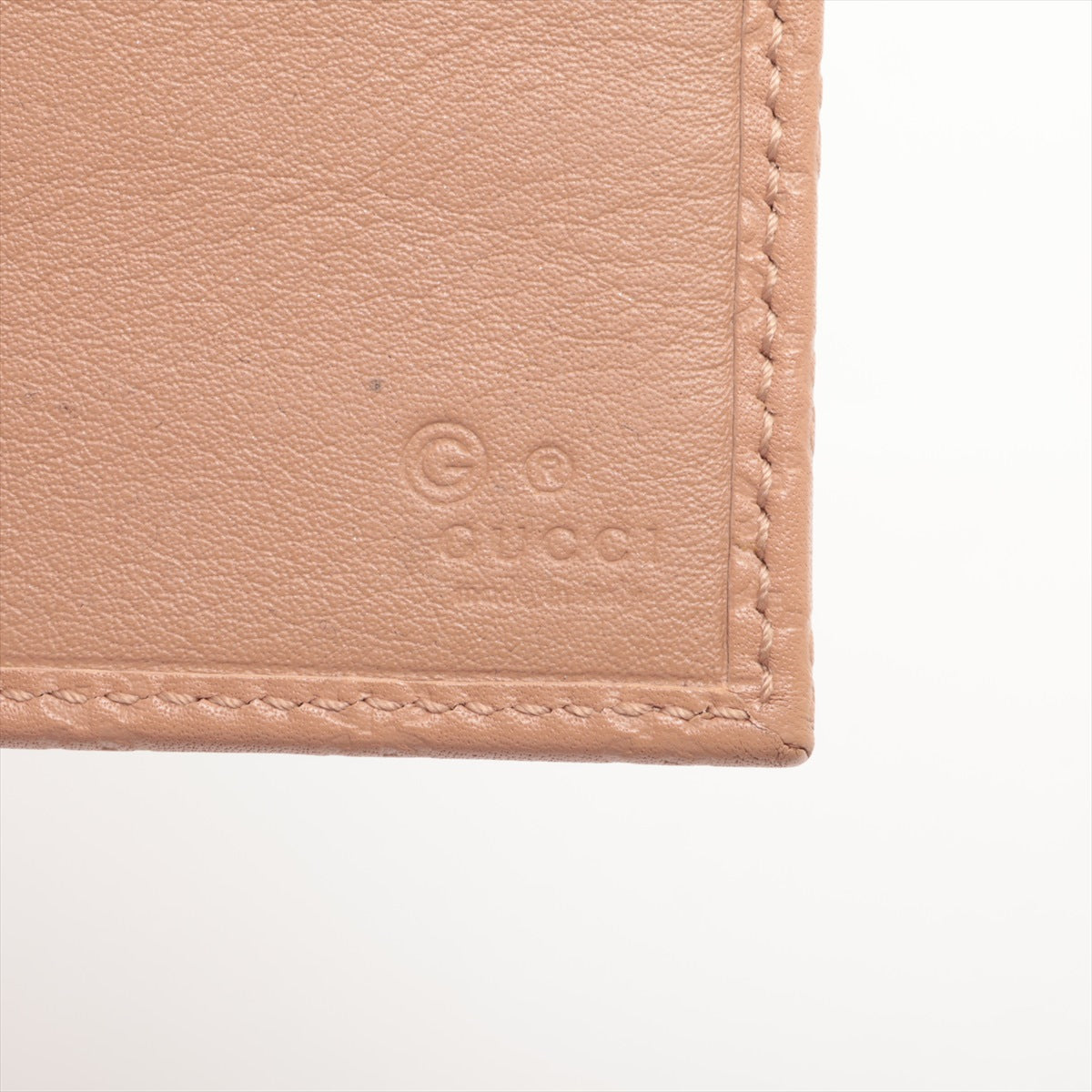 Gucci Micro Guccissima 449396 Leather Long Wallet Nude