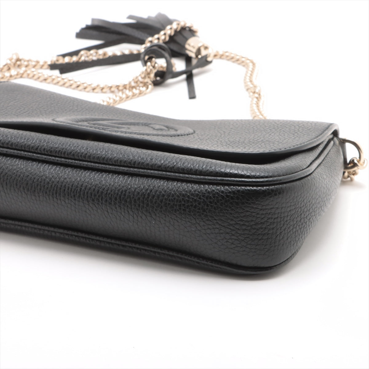 Gucci Soho Leather Chain Shoulder Bag Black 536224