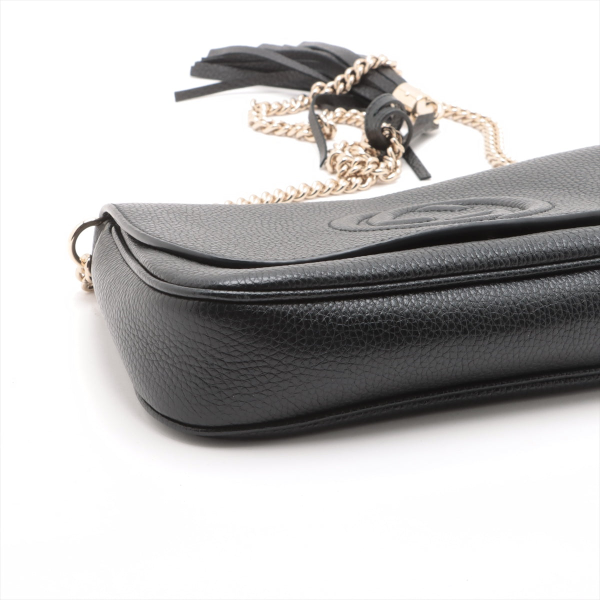 Gucci Soho Leather Chain Shoulder Bag Black 536224