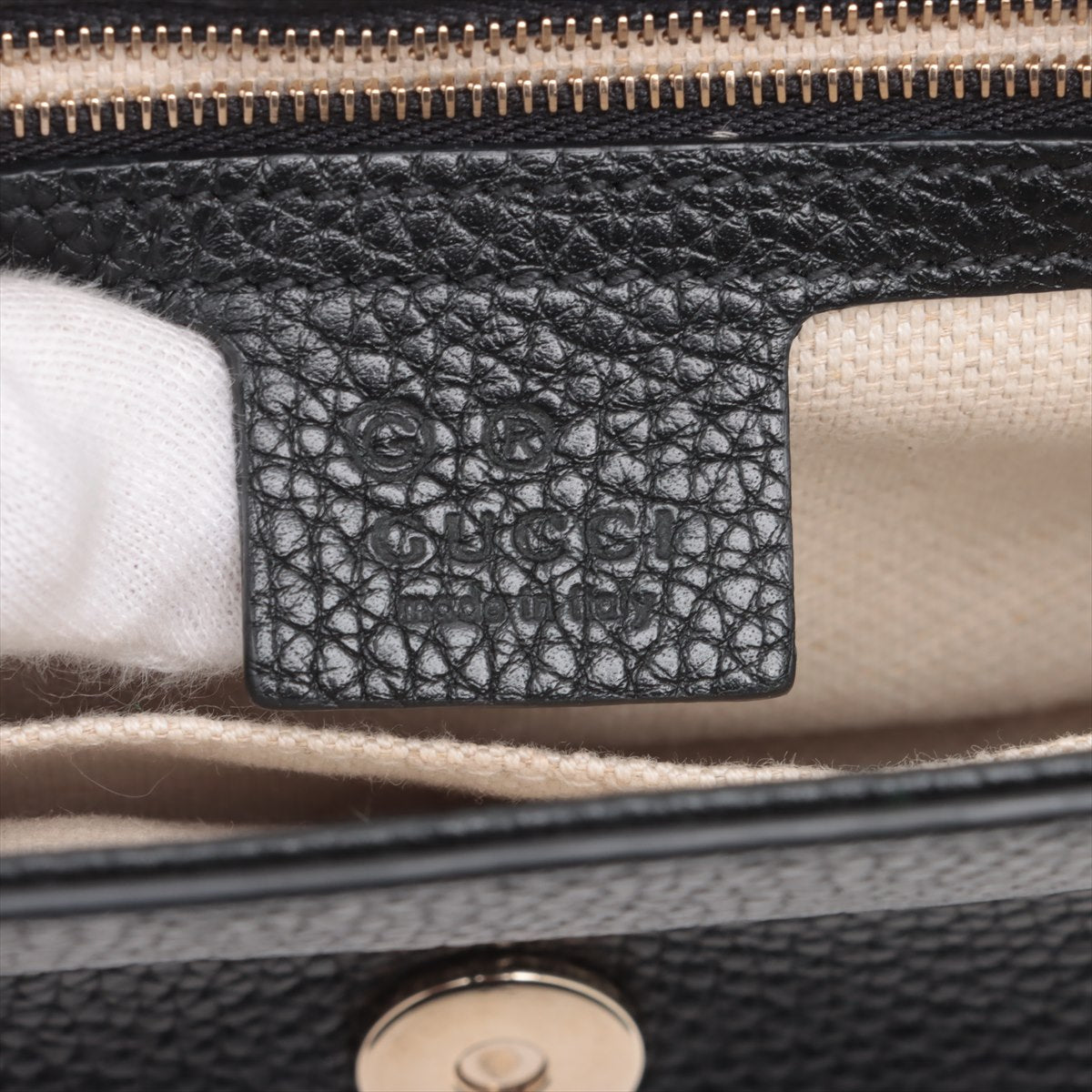 Gucci Soho Leather Chain Shoulder Bag Black 536224