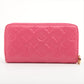 Louis Vuitton Monogram embossed Zippy Wallet Model Number Pink Zip Round Wallet