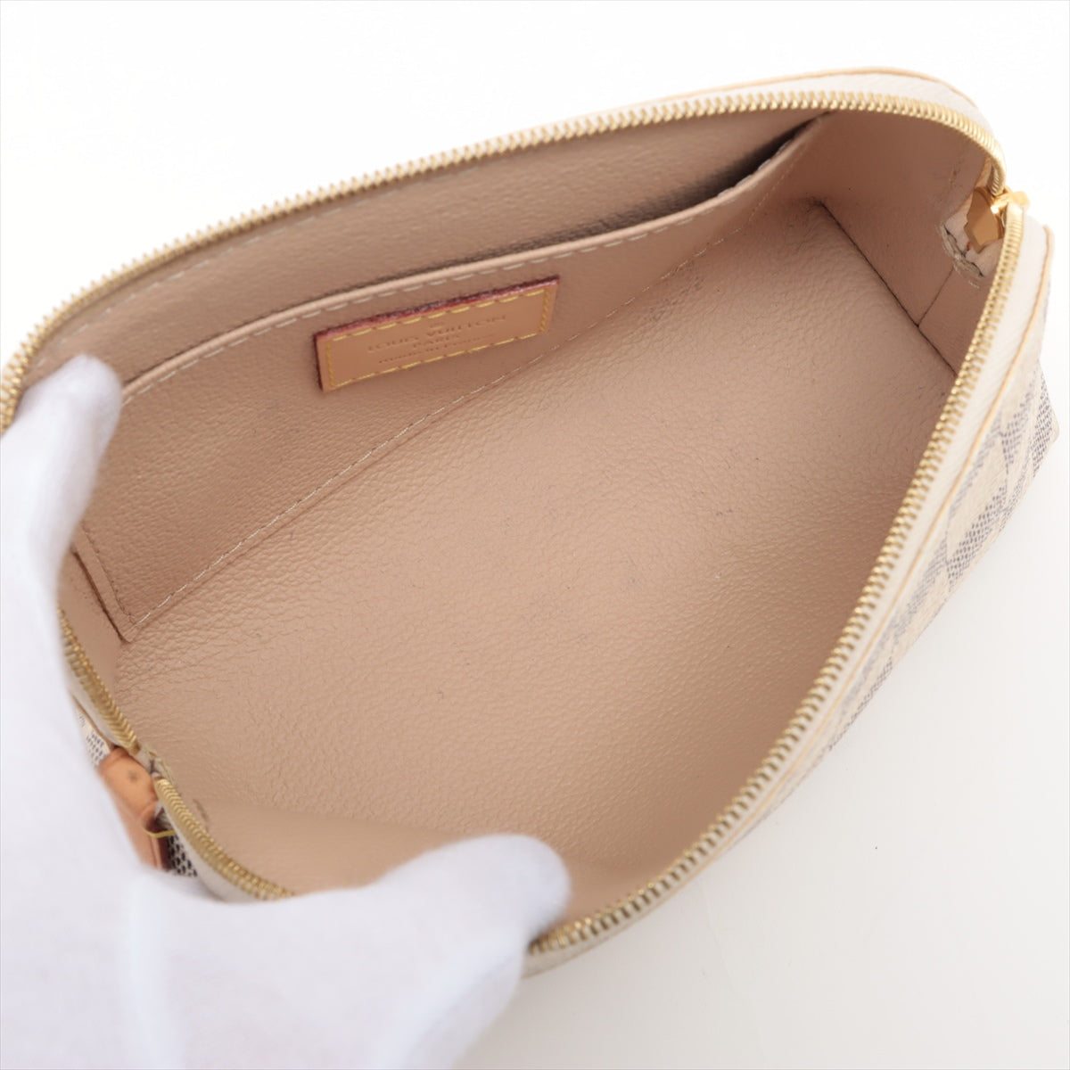 Louis Vuitton Damier Azul Pochette COSMETIC PM Ivory Pouch
