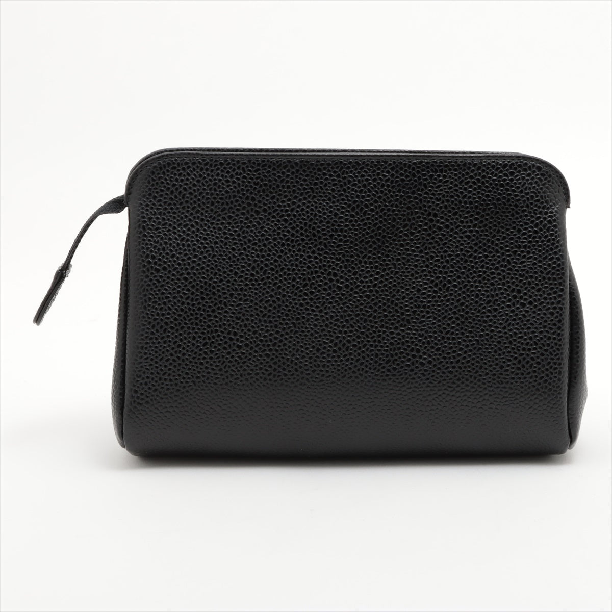 Chanel Coco Mark Caviar Skin Pouch Black Gold Metal Fittings