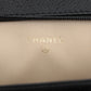 Chanel Coco Mark Caviar Skin Pouch Black Gold Metal Fittings