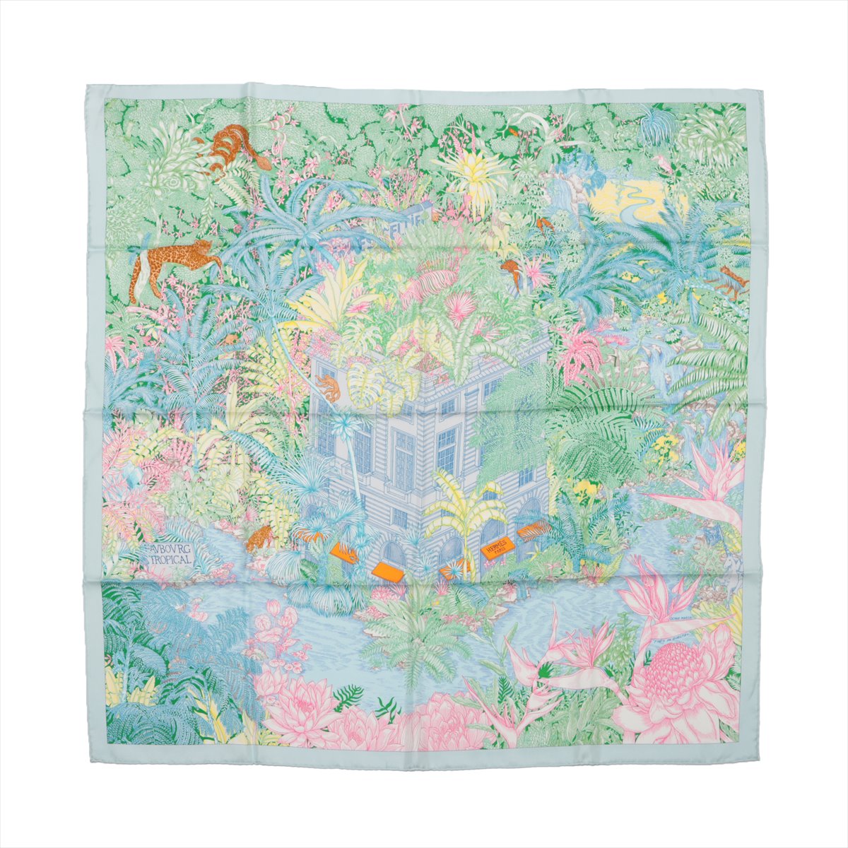 Hermès Carré 90 Faubourg Tropical Faubourg tropical Scarf Silk Multicolor