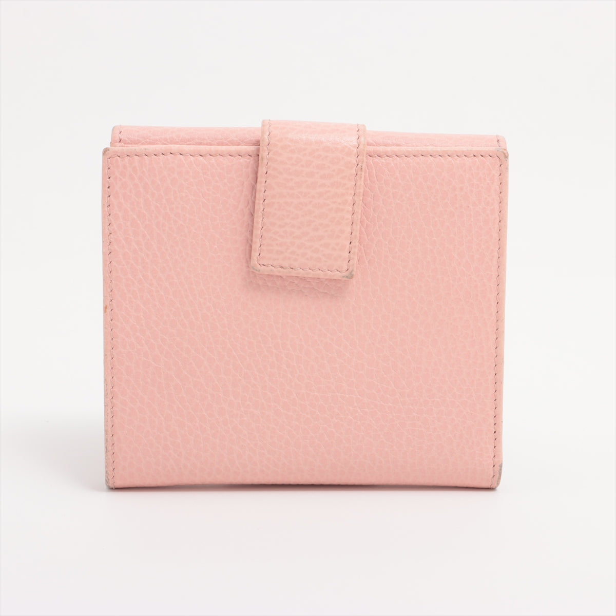 Gucci GG Marmont 456122 Leather Compact Wallet Pink